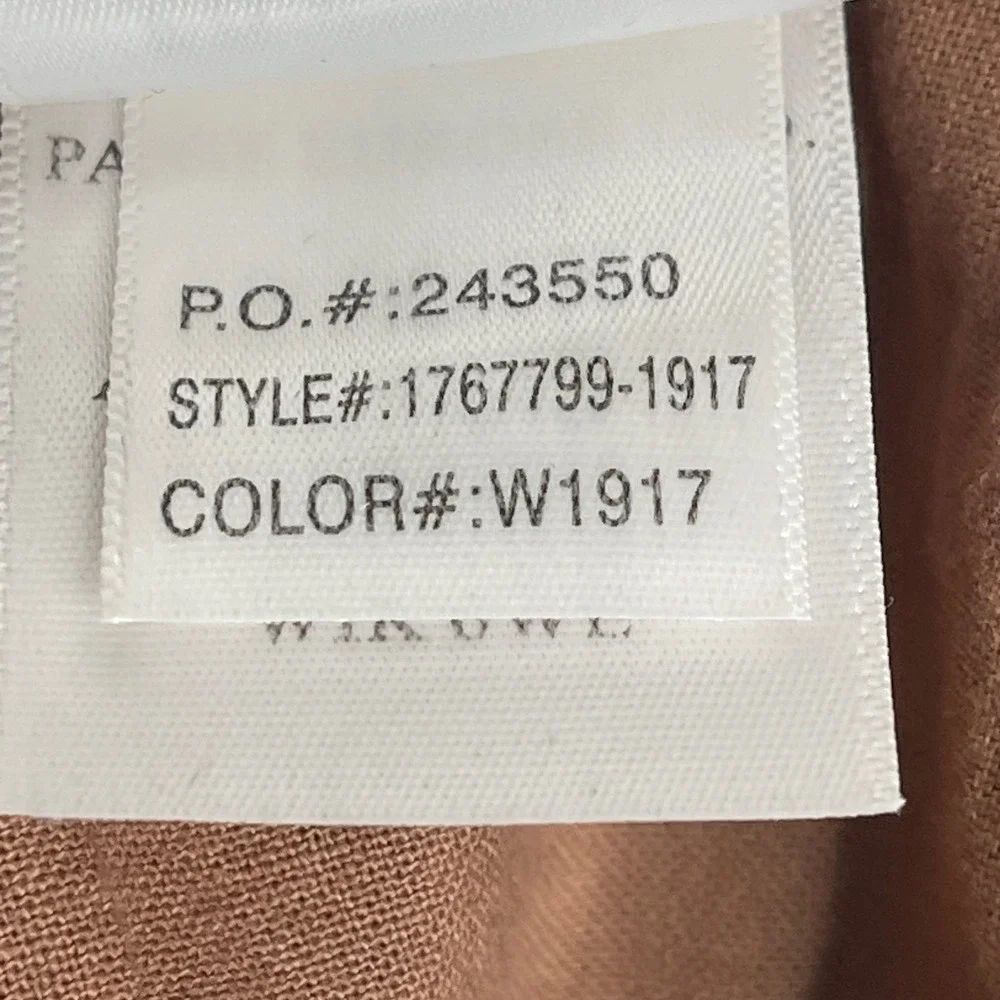 Paige Hoxton Ankle Coated Pants Womens 26 Cognac Brown Skinny Preppy Stretch - Picture 6 of 10